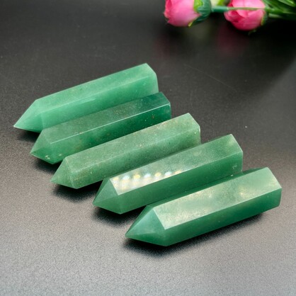 Green Aventurine Crystal Tower Point Generator- Heart Healer