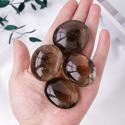 Ground & Renew: Smoky Quartz Palm Stone