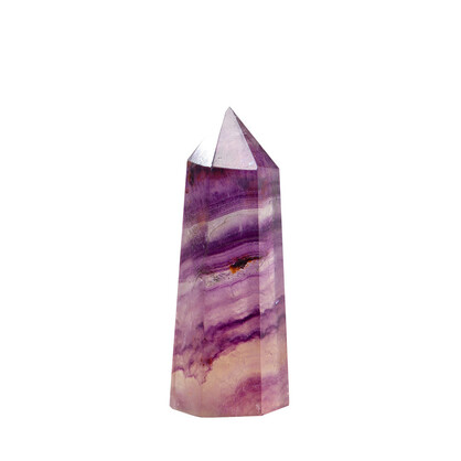 Purple Fluorite Crystal Tower Point Generator - Peace Giving