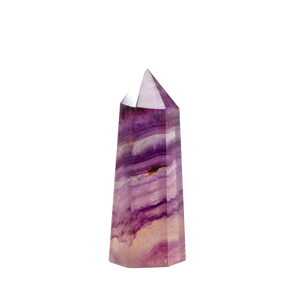 Purple Fluorite Crystal Tower Point Generator - Peace Giving