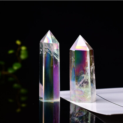 Aura Clear Quartz Tower - Healing Crystal for Harmony