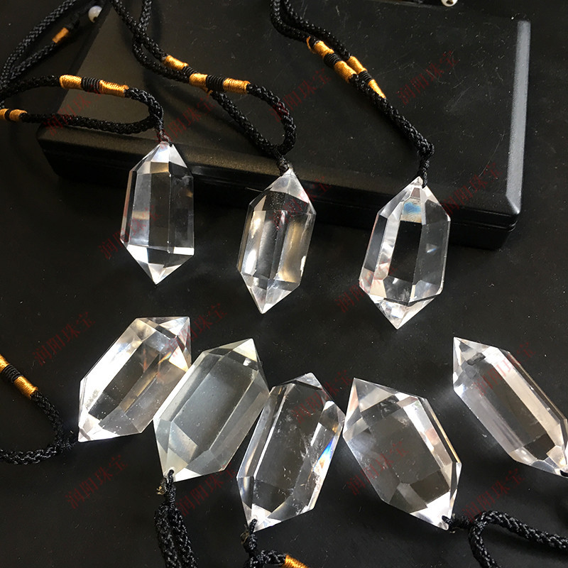 Clear Quartz Crystal Pendant Necklace