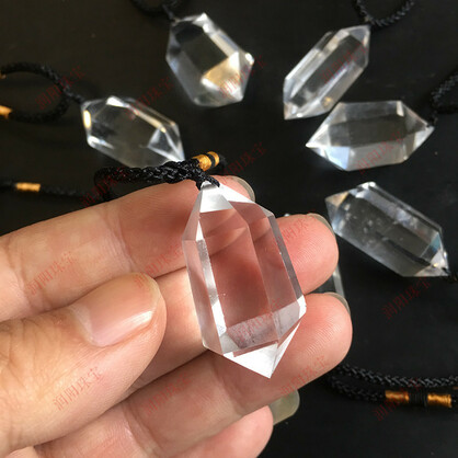 Clear Quartz Crystal Pendant Necklace