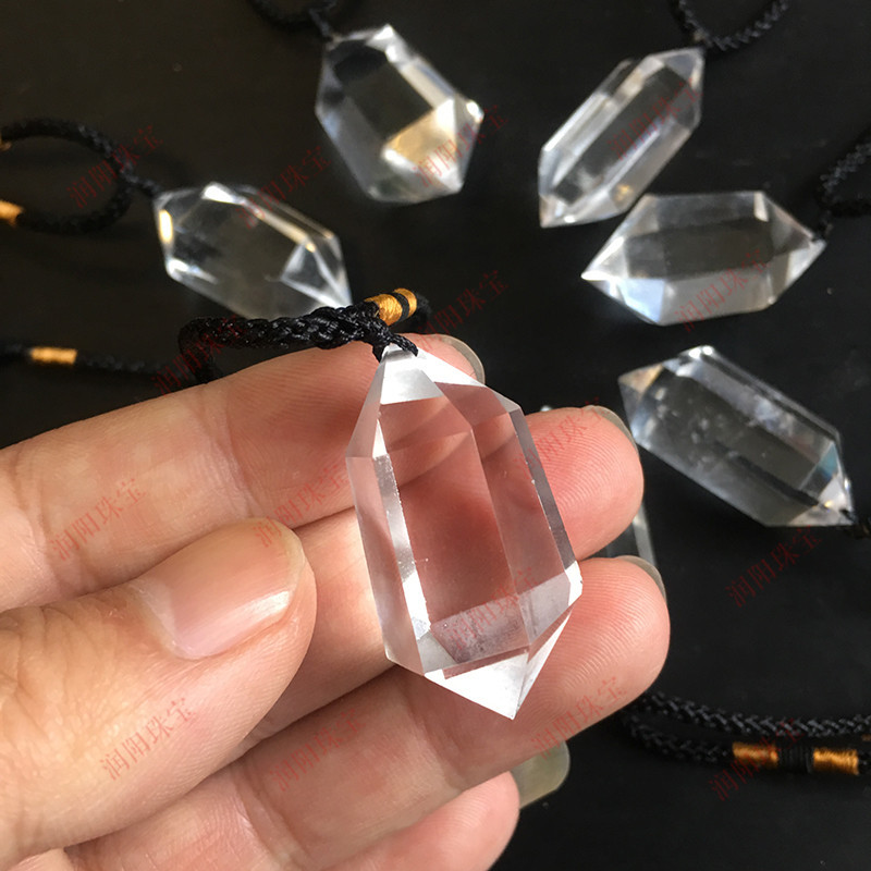 Clear Quartz Crystal Pendant Necklace