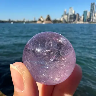 Amethyst Sphere: Serenity & Balance (Natural Crystal - Stress Relief)
