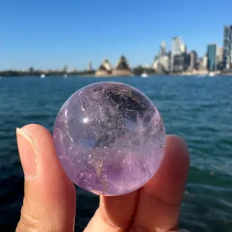 Amethyst Sphere: Serenity & Balance (Natural Crystal - Stress Relief)