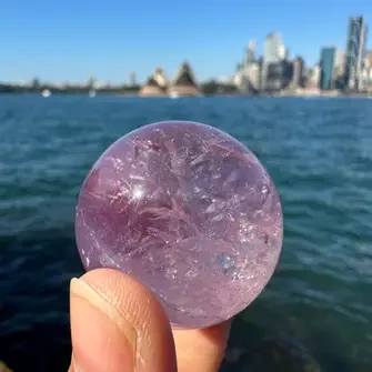Amethyst Sphere: Serenity & Balance (Natural Crystal - Stress Relief)