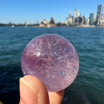 Amethyst Sphere: Serenity & Balance (Natural Crystal - Stress Relief)