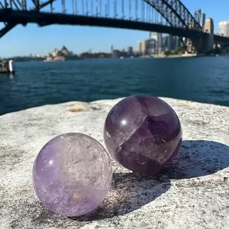 Amethyst Sphere: Serenity & Balance (Natural Crystal - Stress Relief)