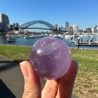 Amethyst Sphere: Serenity & Balance (Natural Crystal - Stress Relief)