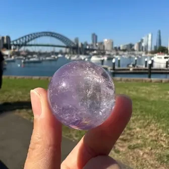 Amethyst Sphere: Serenity & Balance (Natural Crystal - Stress Relief)