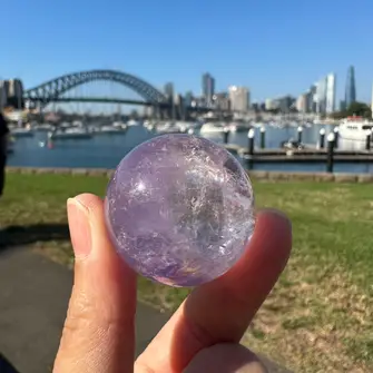 Amethyst Sphere: Serenity & Balance (Natural Crystal - Stress Relief)