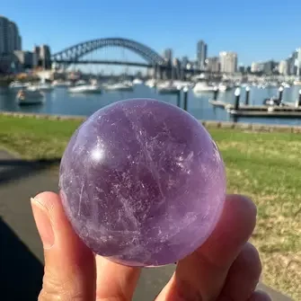 Amethyst Sphere: Serenity & Balance (Natural Crystal - Stress Relief)