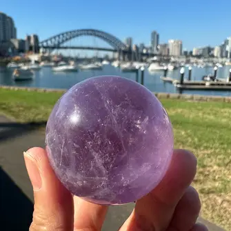 Amethyst Sphere: Serenity & Balance (Natural Crystal - Stress Relief)
