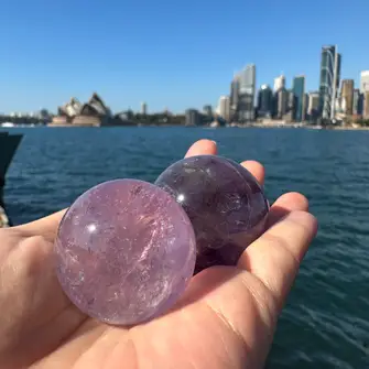 Amethyst Sphere: Serenity & Balance (Natural Crystal - Stress Relief)