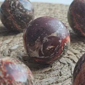 Exquisite Leopard Skin Jasper Sphere - Natural Beauty and Serenity