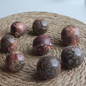 Exquisite Leopard Skin Jasper Sphere - Natural Beauty and Serenity