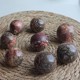 Exquisite Leopard Skin Jasper Sphere - Natural Beauty and Serenity
