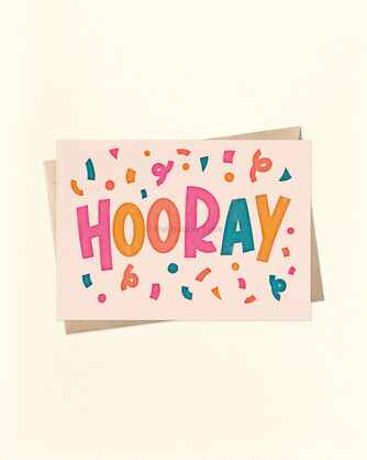 Hooray - A6 Greeting Card