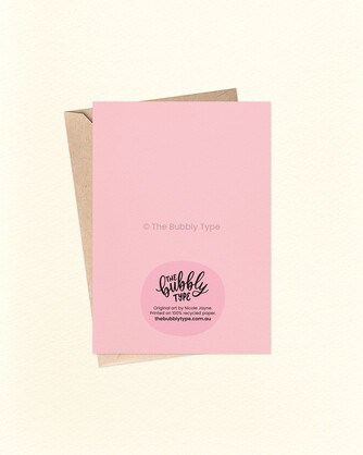 You're Awesome And I'm Proud of You (Pink Flowers) - A6 Greeting Card