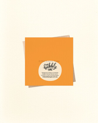 Orange Flower Bouquet - Small Square Greeting Card