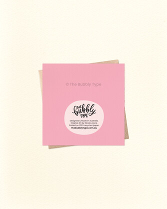 Thank You (Watercolour Tile) - Small Square Greeting Card
