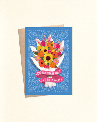 Congratulations To The Happy Couple - A6 Greeting Card