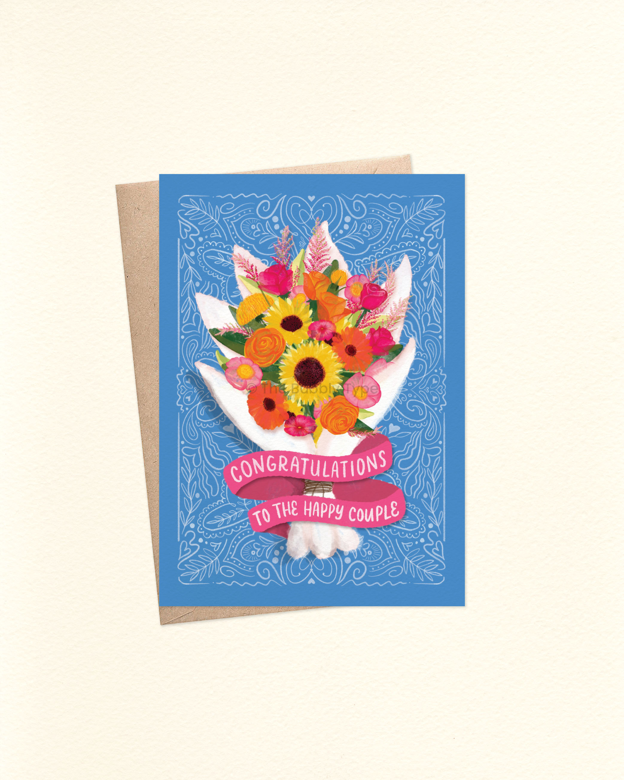 Congratulations To The Happy Couple - A6 Greeting Card