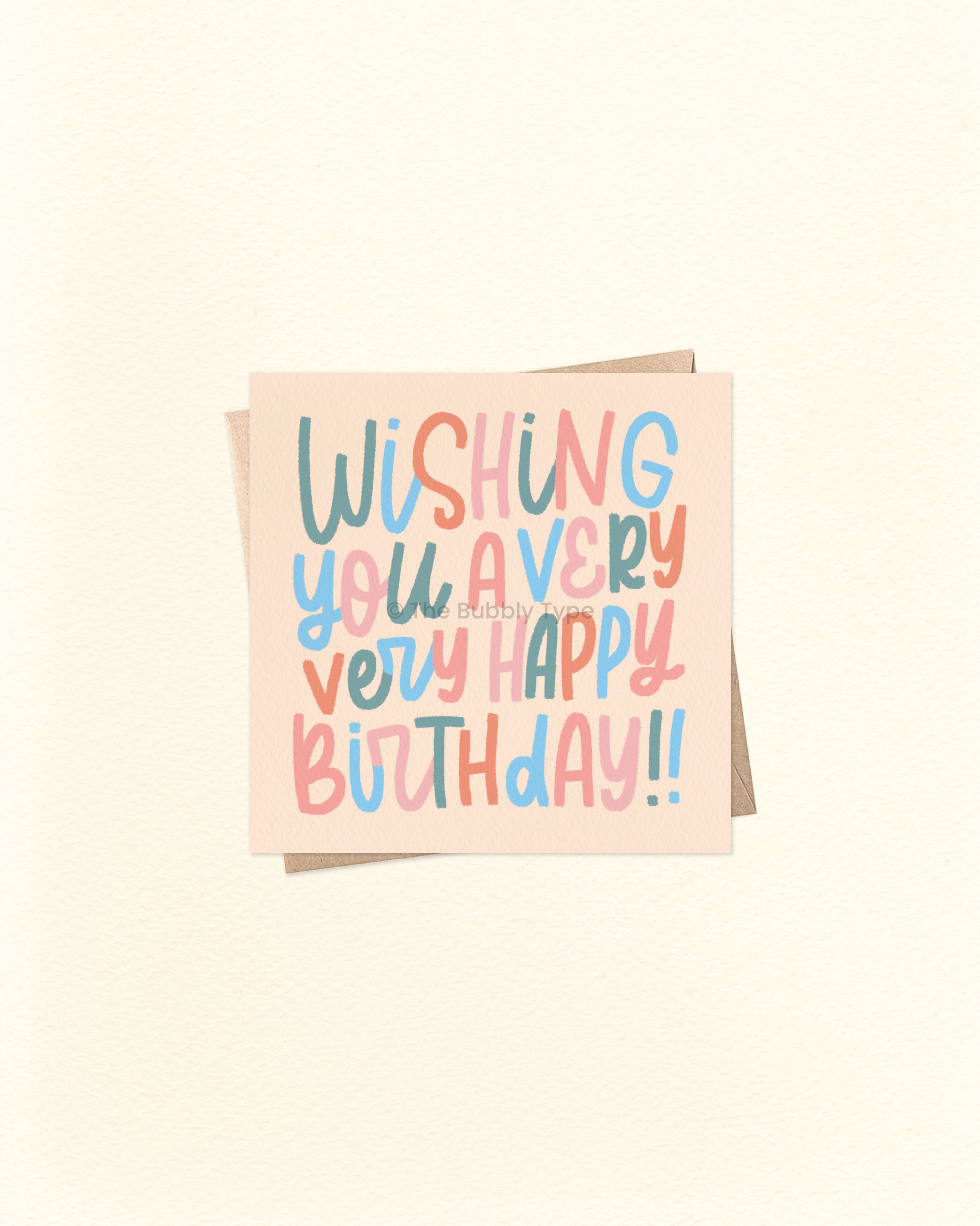 Wishing You A Very Happy Birthday - Small Square Greeting Card