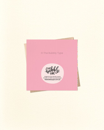 Happy Birthday (Watercolour Tile) - Small Square Greeting Card