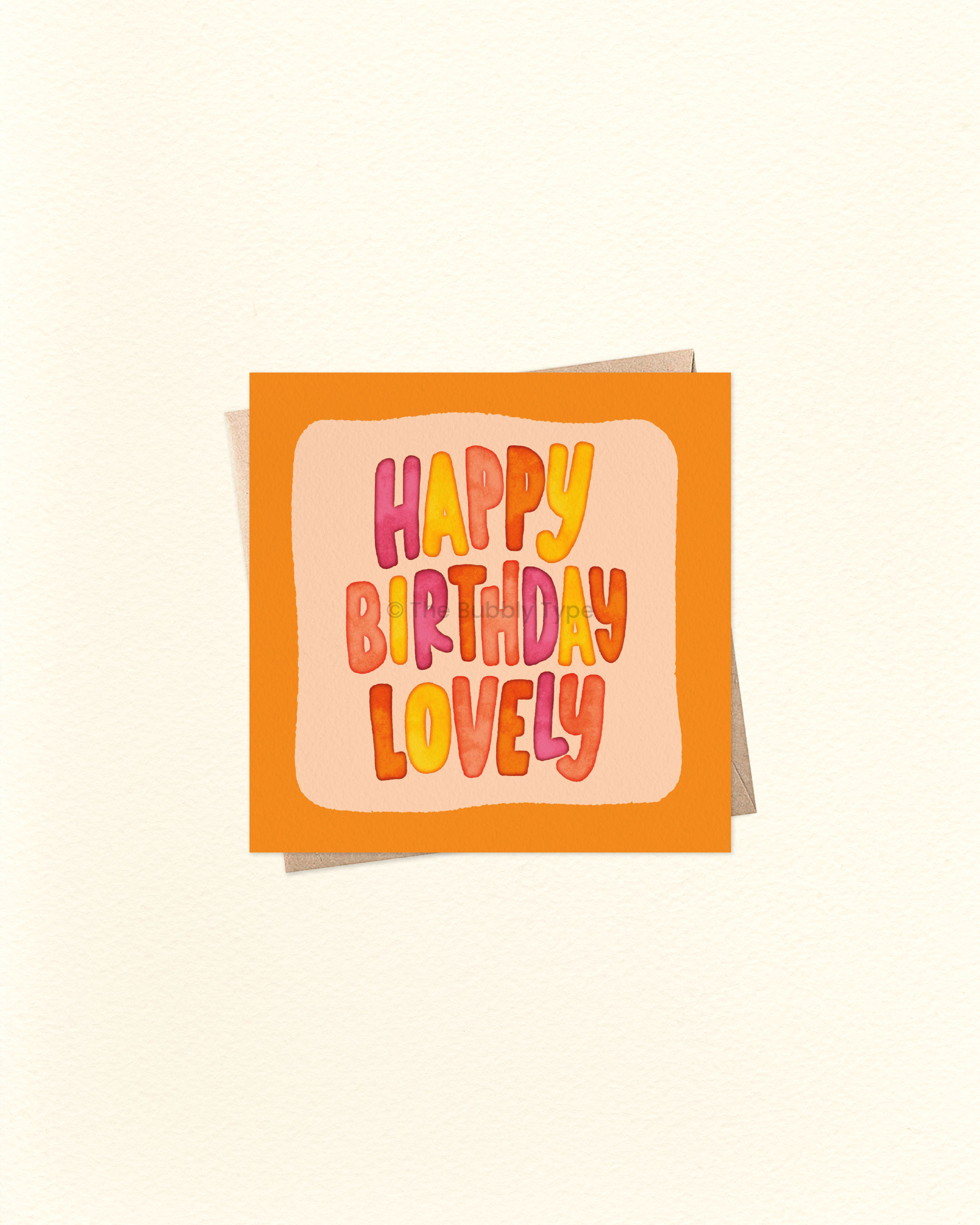 Happy Birthday Lovely - Small Square Greeting Card