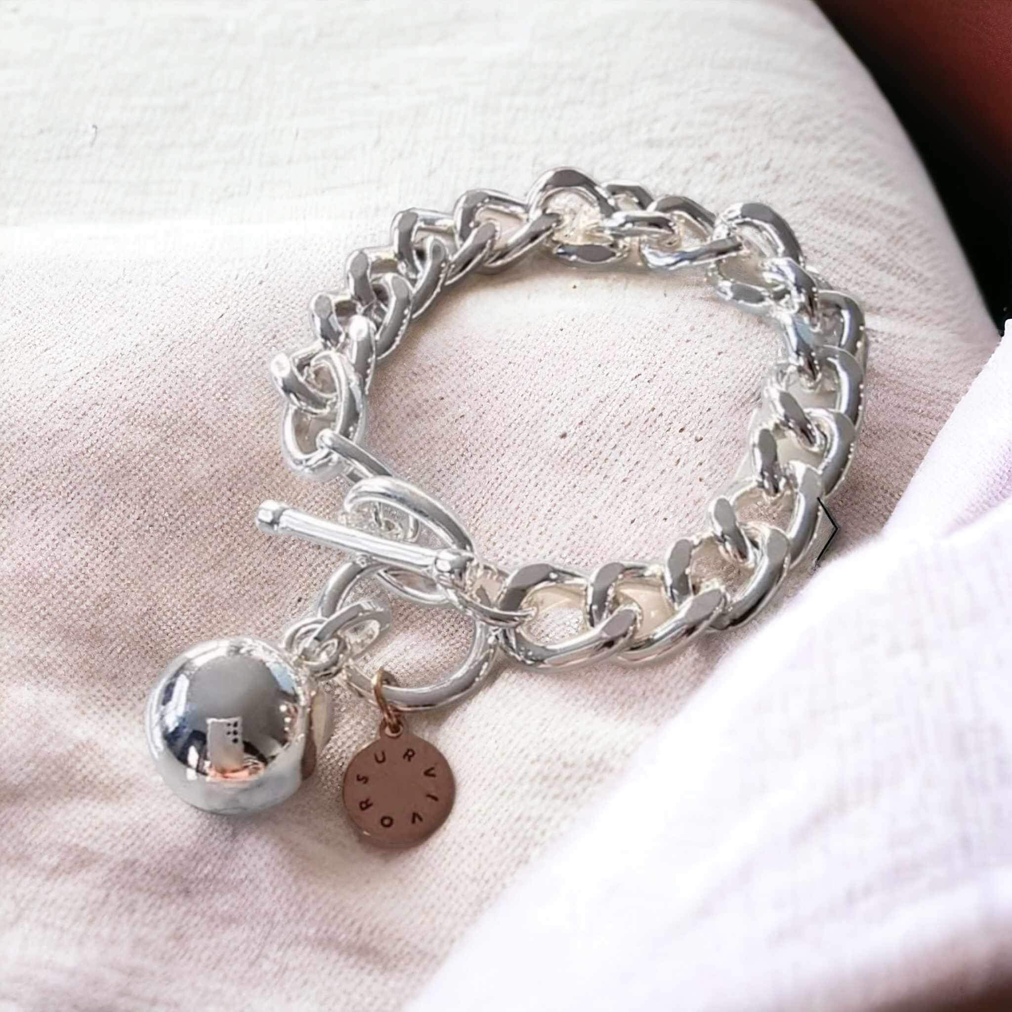 Silver Curb Link Bracelet