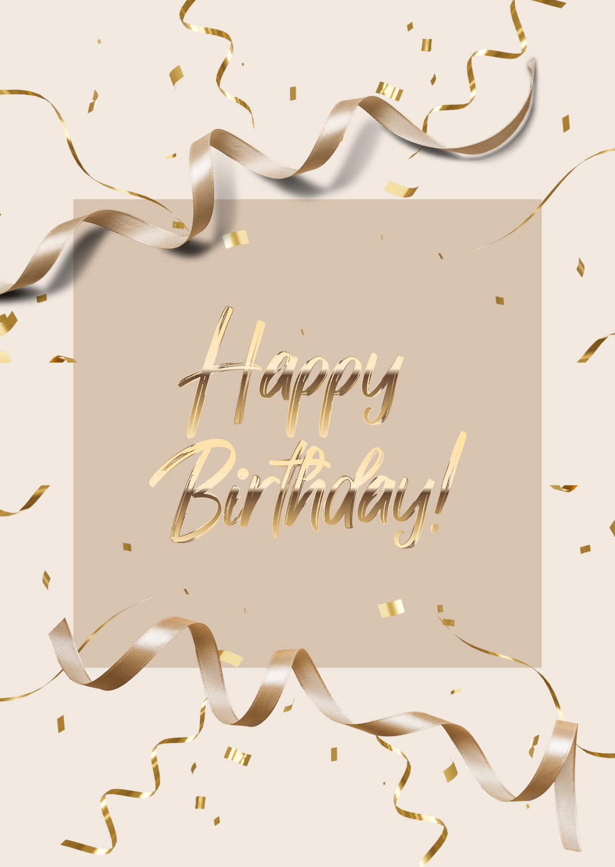 Gold Sparkle Leaf Happy Birthday to a special Friend