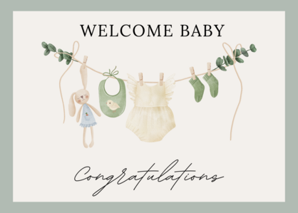 Welcome Baby- Clothes Line
