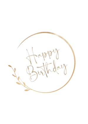 Gold Circle Happy Birthday