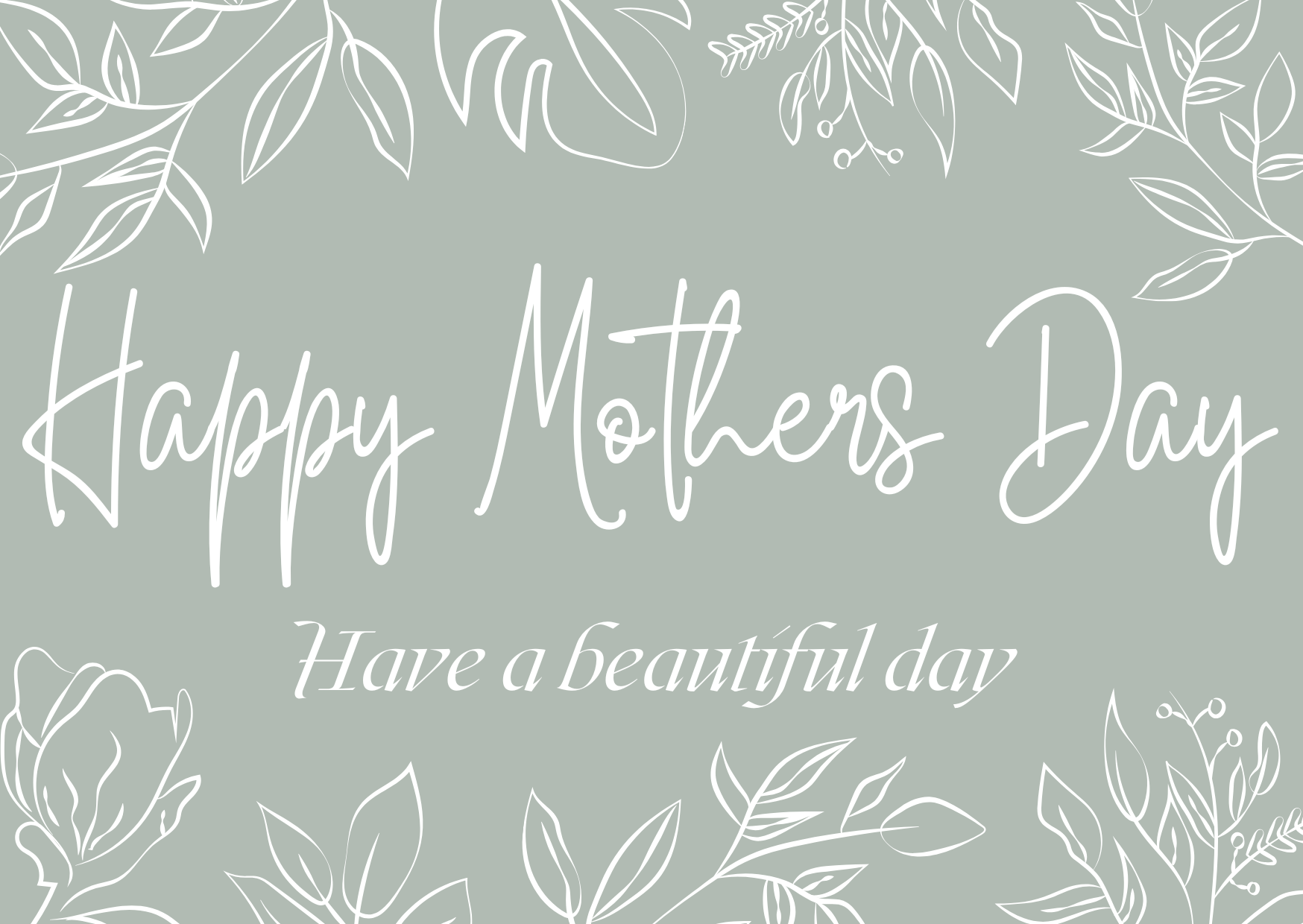 Green Heart Happy Mothers Day