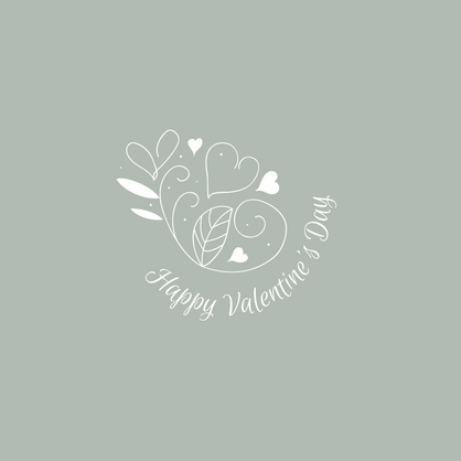 Green Happy Valentines LOVE Card