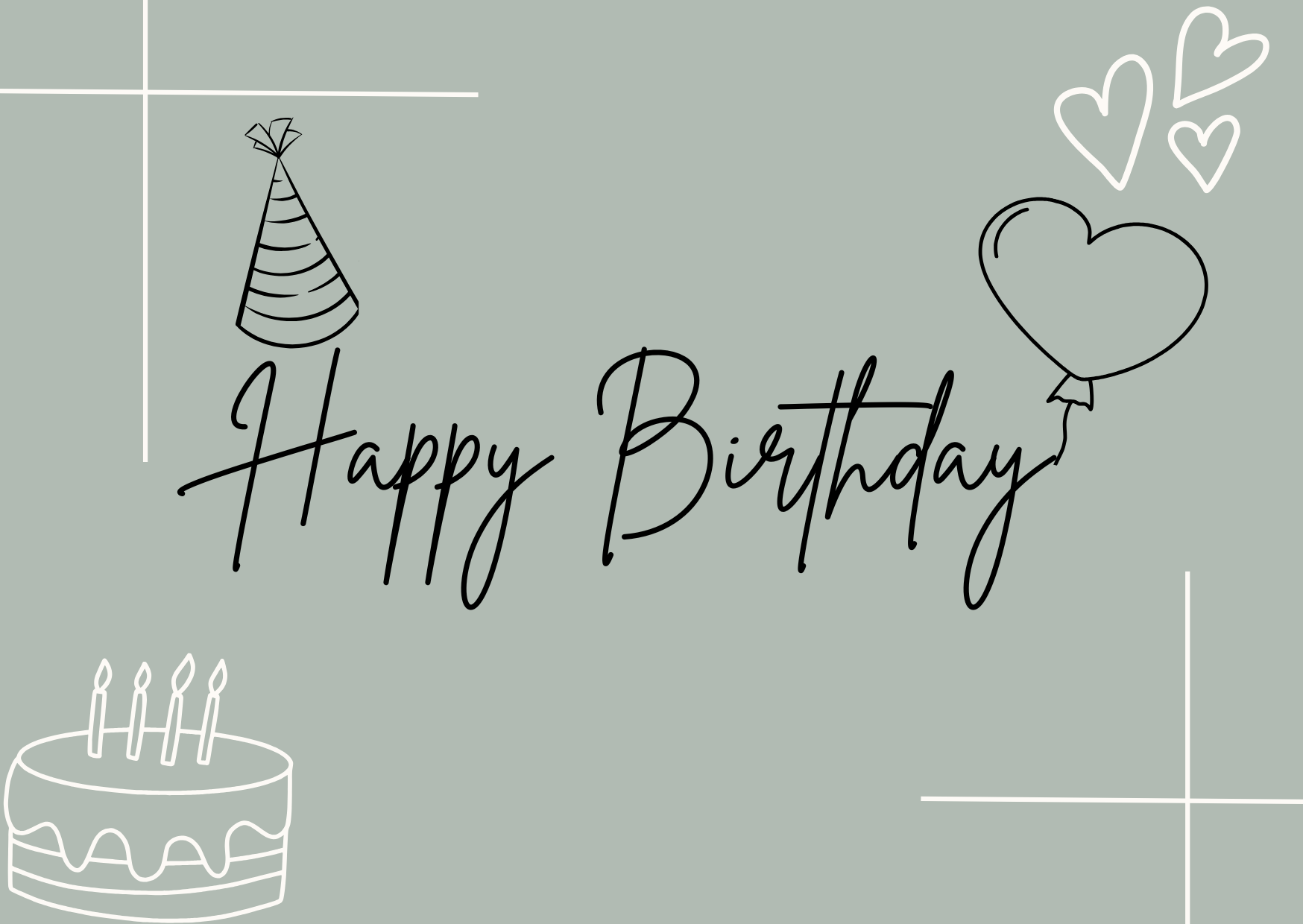 Cream Gift Boxes Happy Birthday