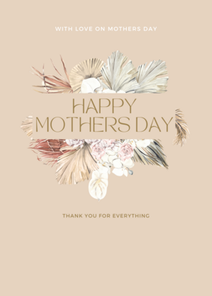Beige Palm Card Happy Mothers Day