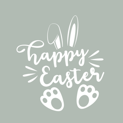 Green Happy Easter Card