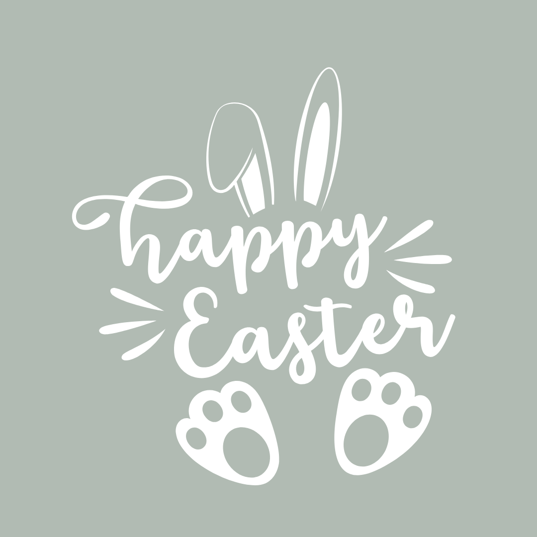 Green Happy Easter Card
