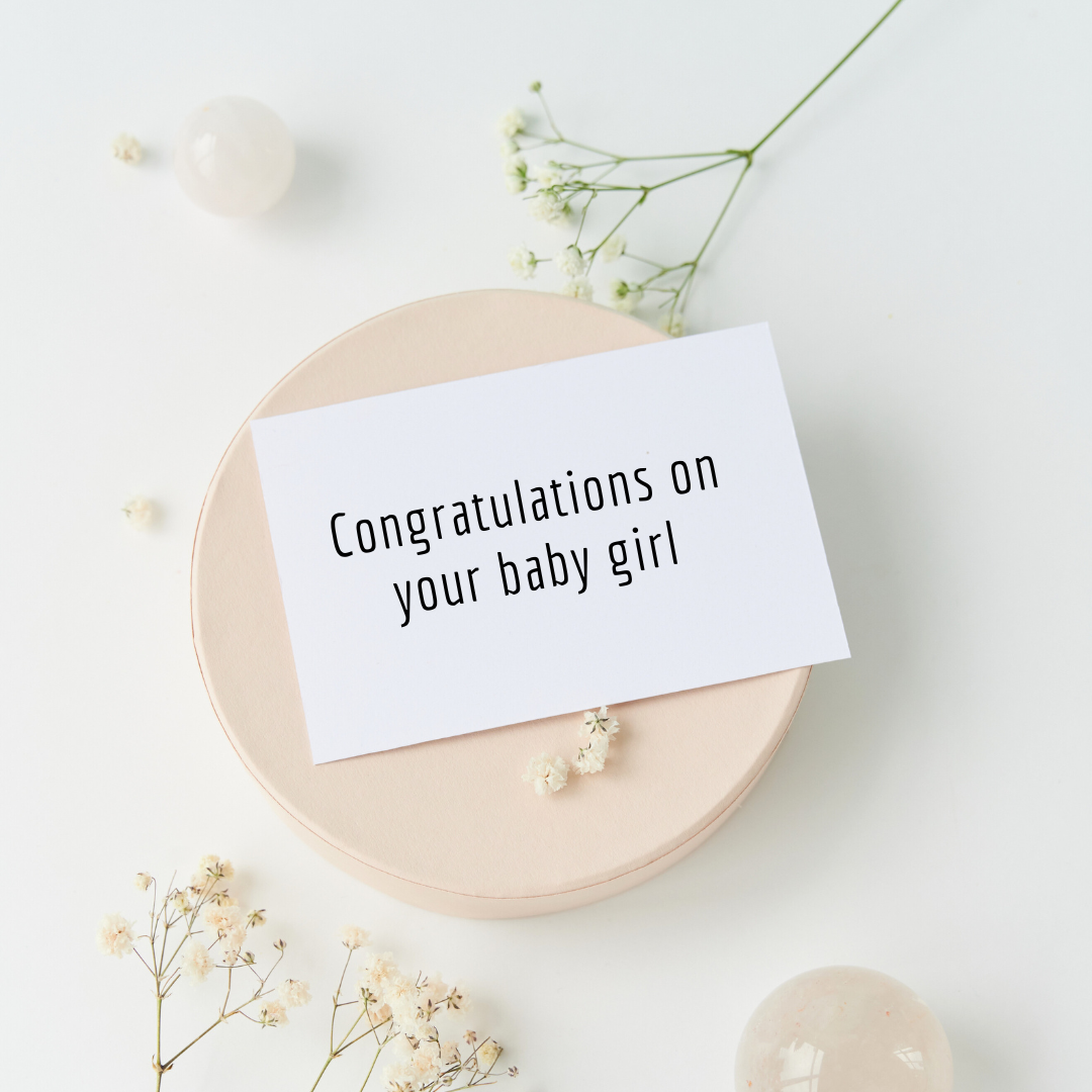 Congratulations on your Baby Girl Card