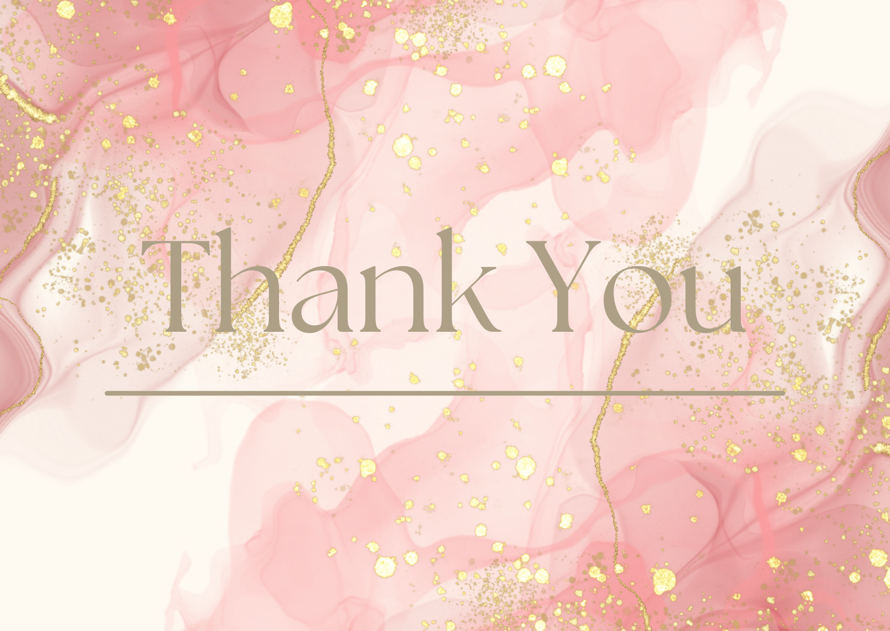 Beige Marble Disc Thank you