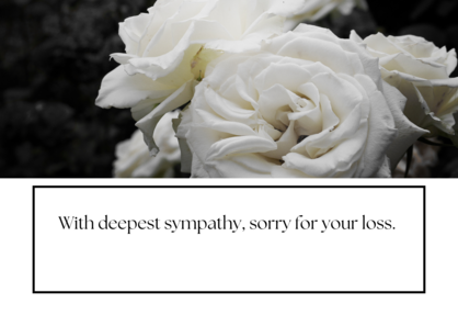 White Roses With Deepest Sympathy