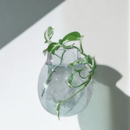 Handblown Recycled Glass Wall Vase - Small