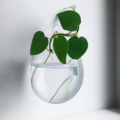 Handblown Recycled Glass Wall Vase - Small