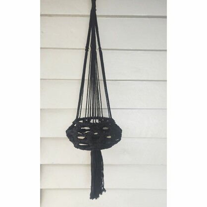 Macrame Plant Hanger - Black