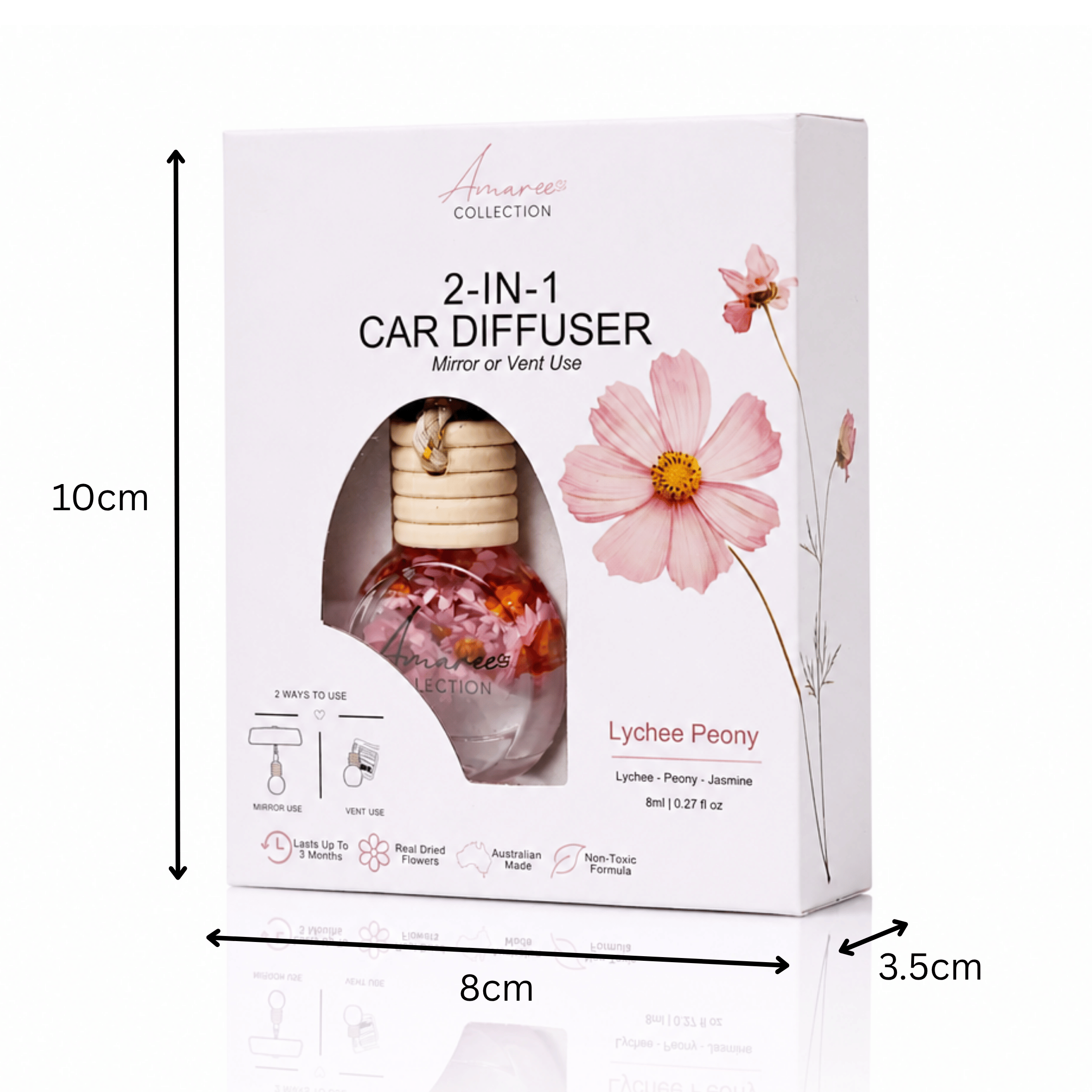 Car Diffuser 2-in-1 Australian Made | Lychee Peony