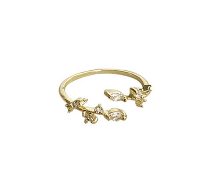 Adeline leaf ring