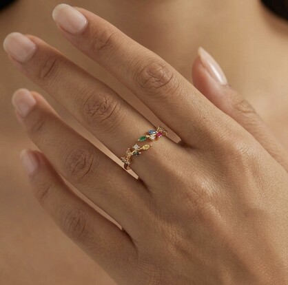 Adeline leaf ring